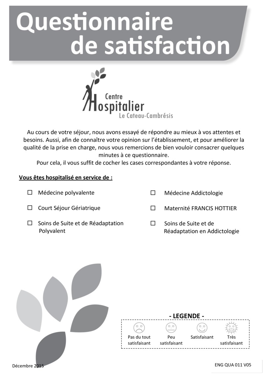 Questionnaires de satisfaction